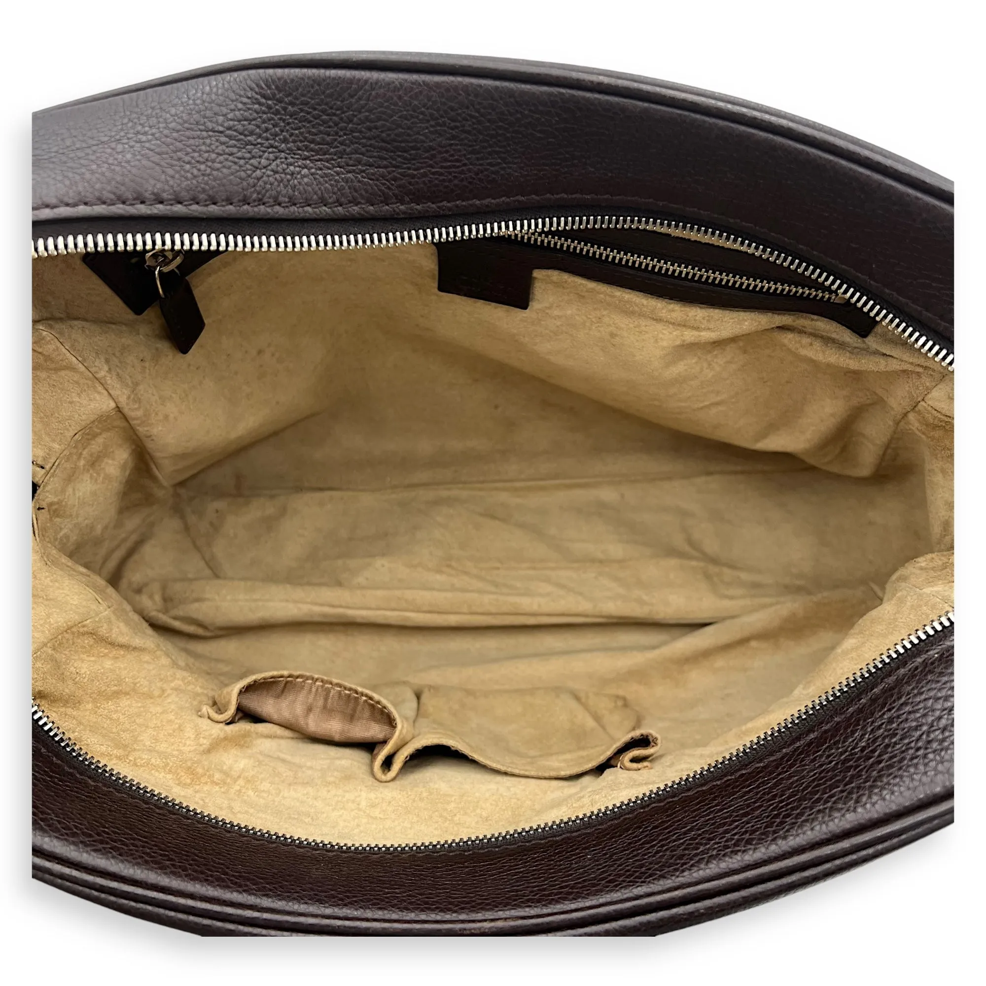 Others Messenger Brown in Calfskin, Silver hardware