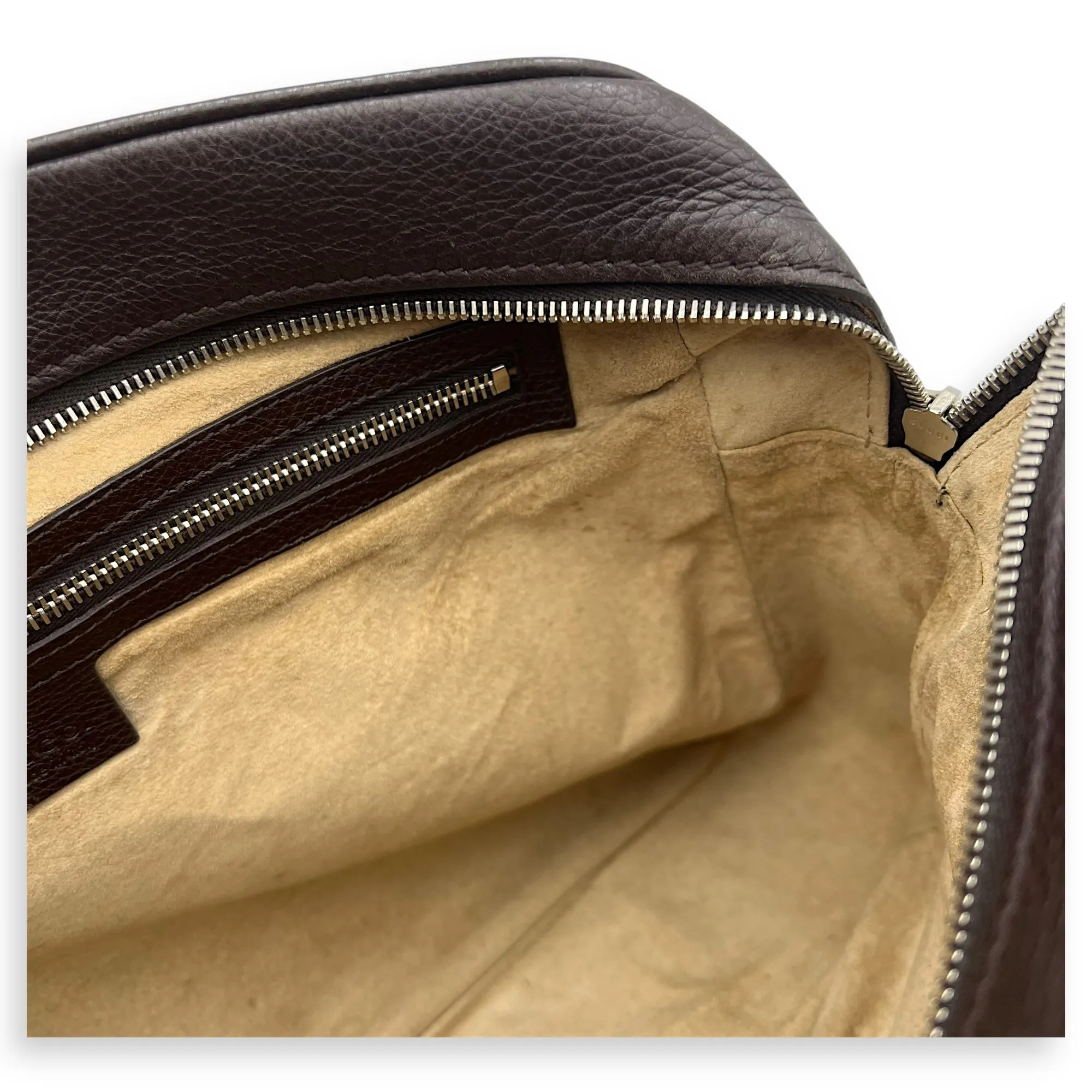 Others Messenger Brown in Calfskin, Silver hardware