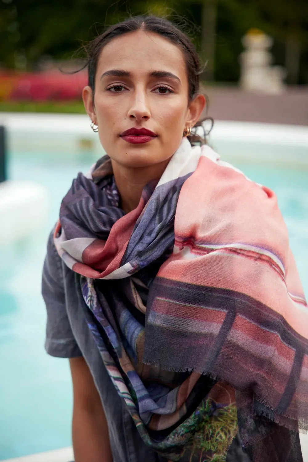 Oversized Wool Scarf | Palma Pink