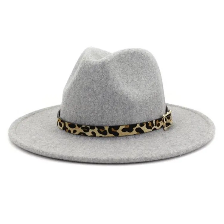 {Panama Hat}   Leopard Belt Buckle