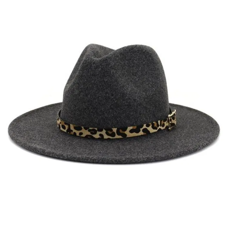 {Panama Hat}   Leopard Belt Buckle