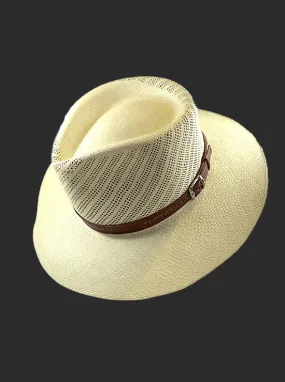 Panama Montecristi Hat - Fretwork Ausin (Ausin) - (Grade 25)