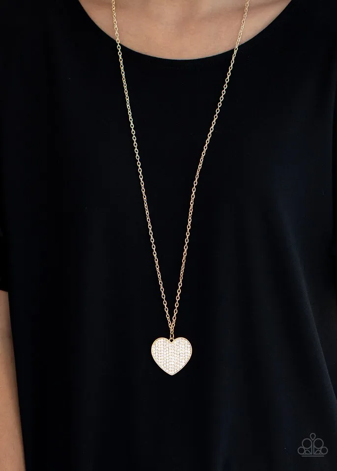 Paparazzi Necklace ~ Have To Learn The HEART Way - Gold