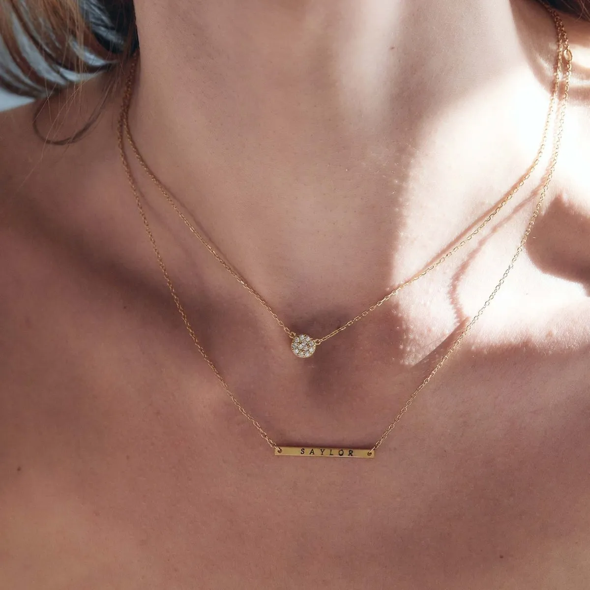 Pavé Disc Necklace