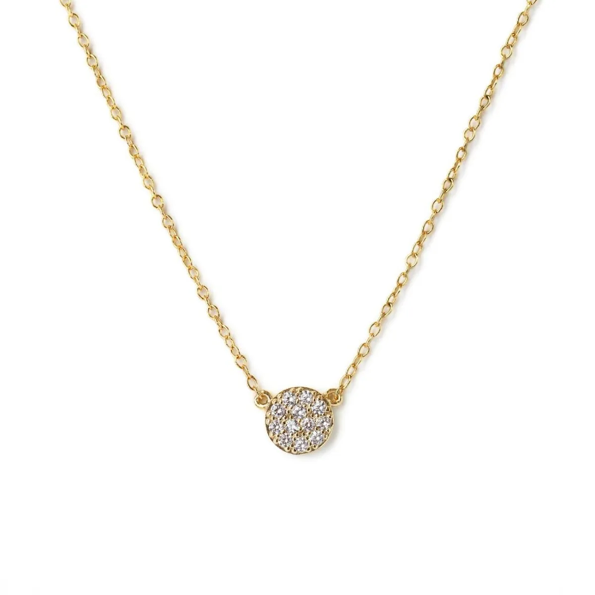 Pavé Disc Necklace