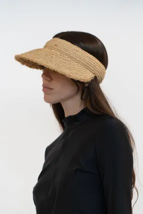 Poppy Frayed Edge Visor | Natural