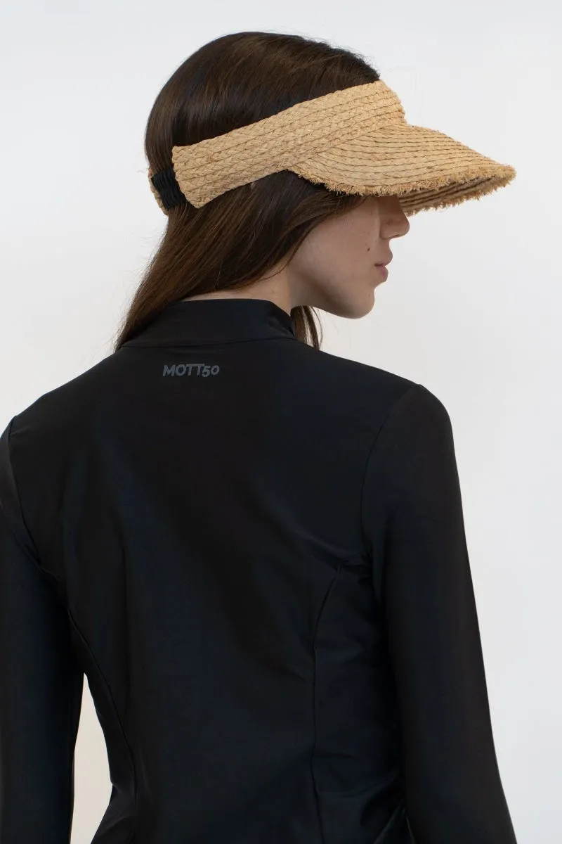 Poppy Frayed Edge Visor | Natural