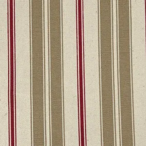 Red & Khaki Umbrella Vertical Stripe Canvas | SKU 7734 #U138