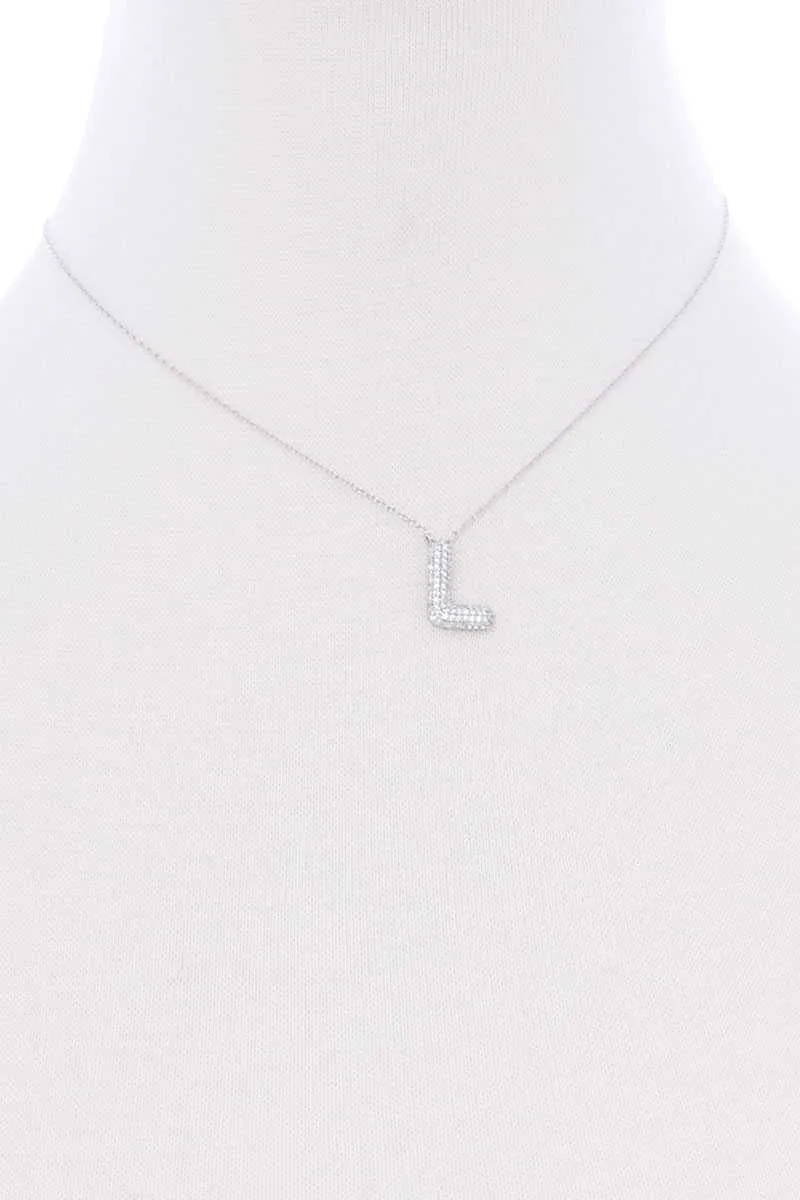 Rhinestone Initial Necklace