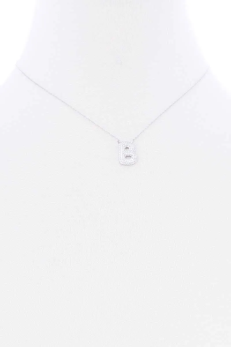 Rhinestone Initial Necklace