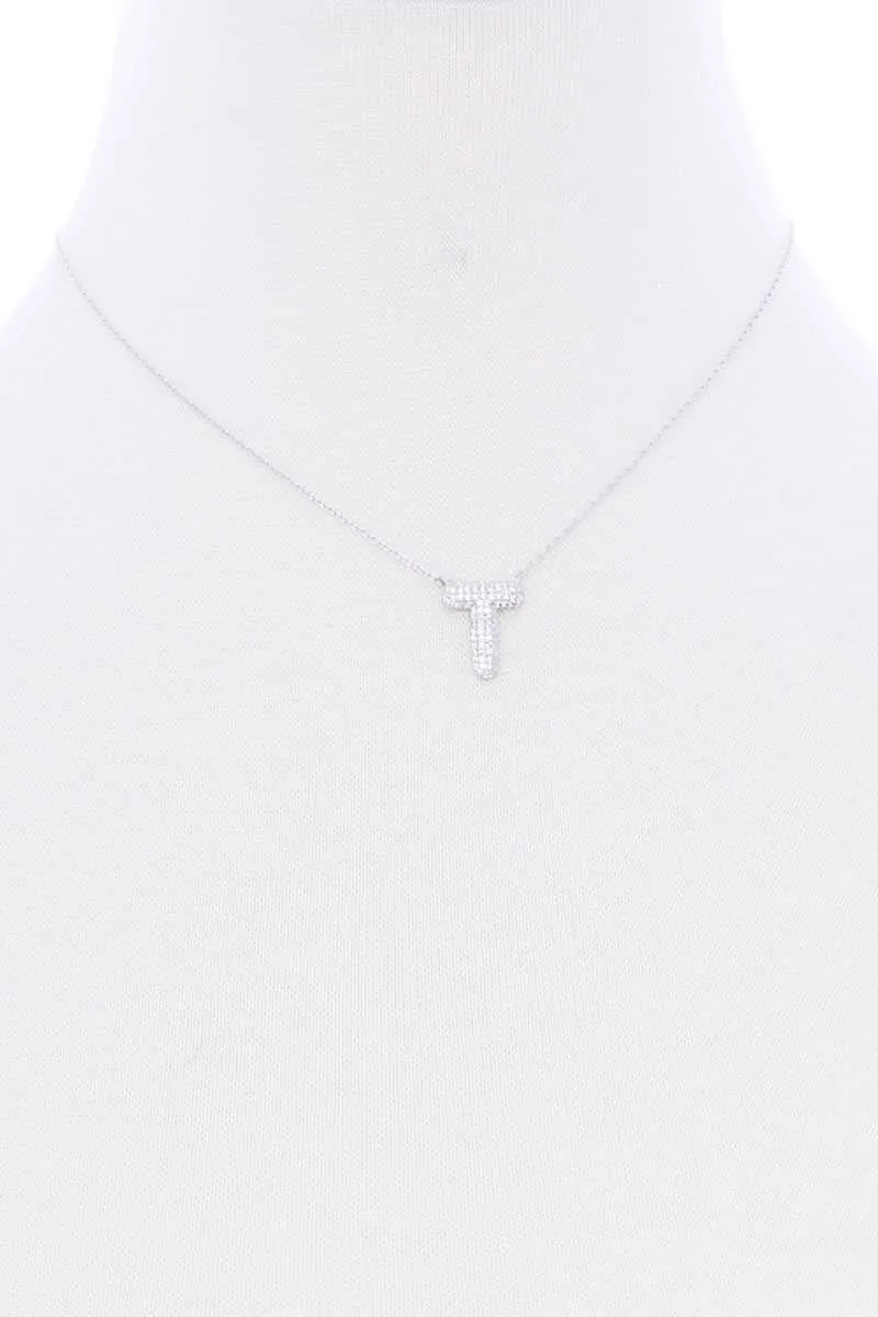 Rhinestone Initial Necklace