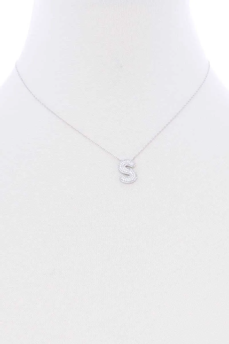 Rhinestone Initial Necklace