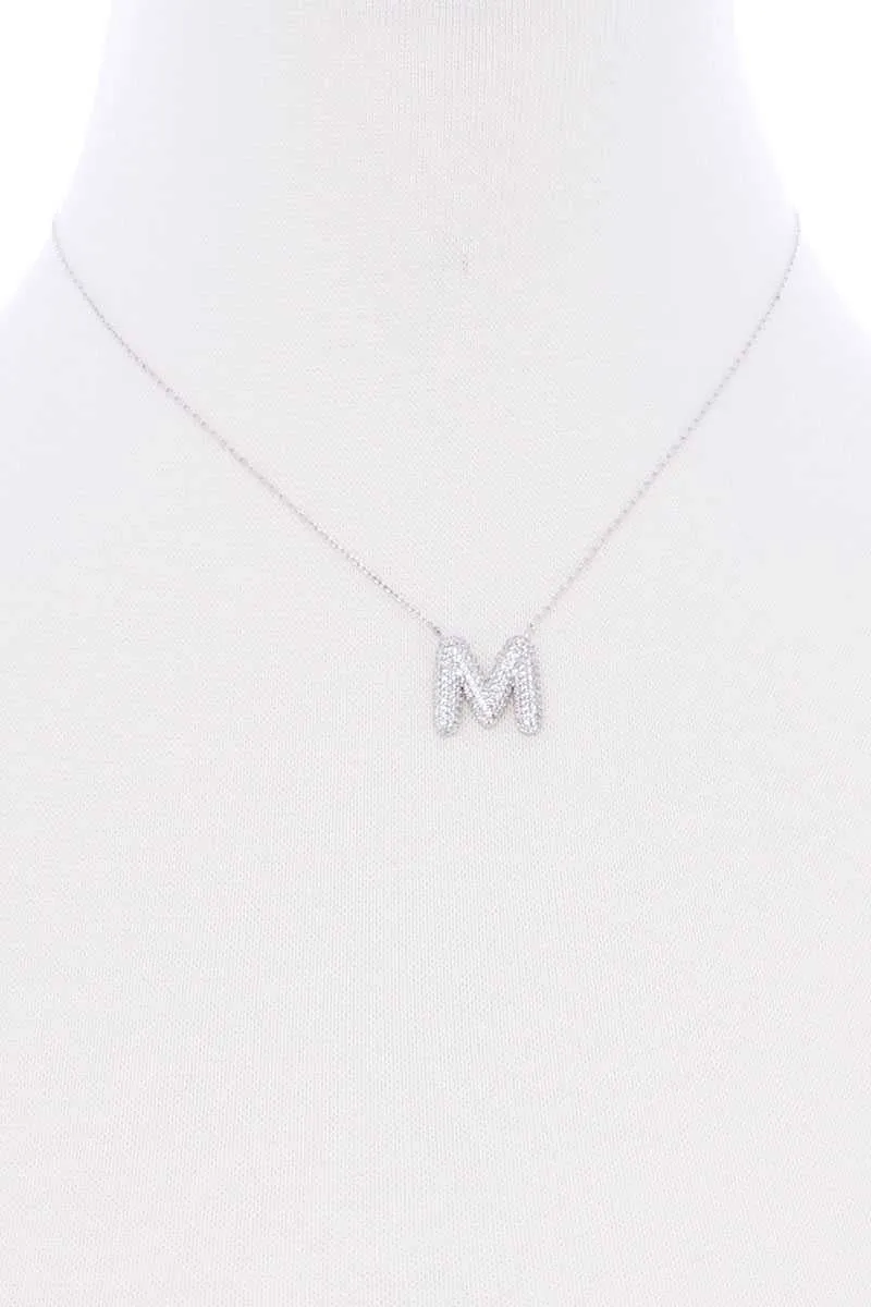 Rhinestone Initial Necklace