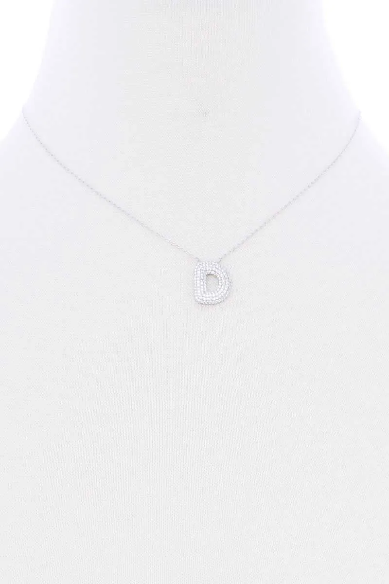 Rhinestone Initial Necklace