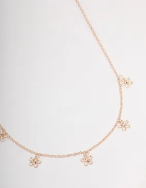 Rose Gold Daisy Garden Necklace