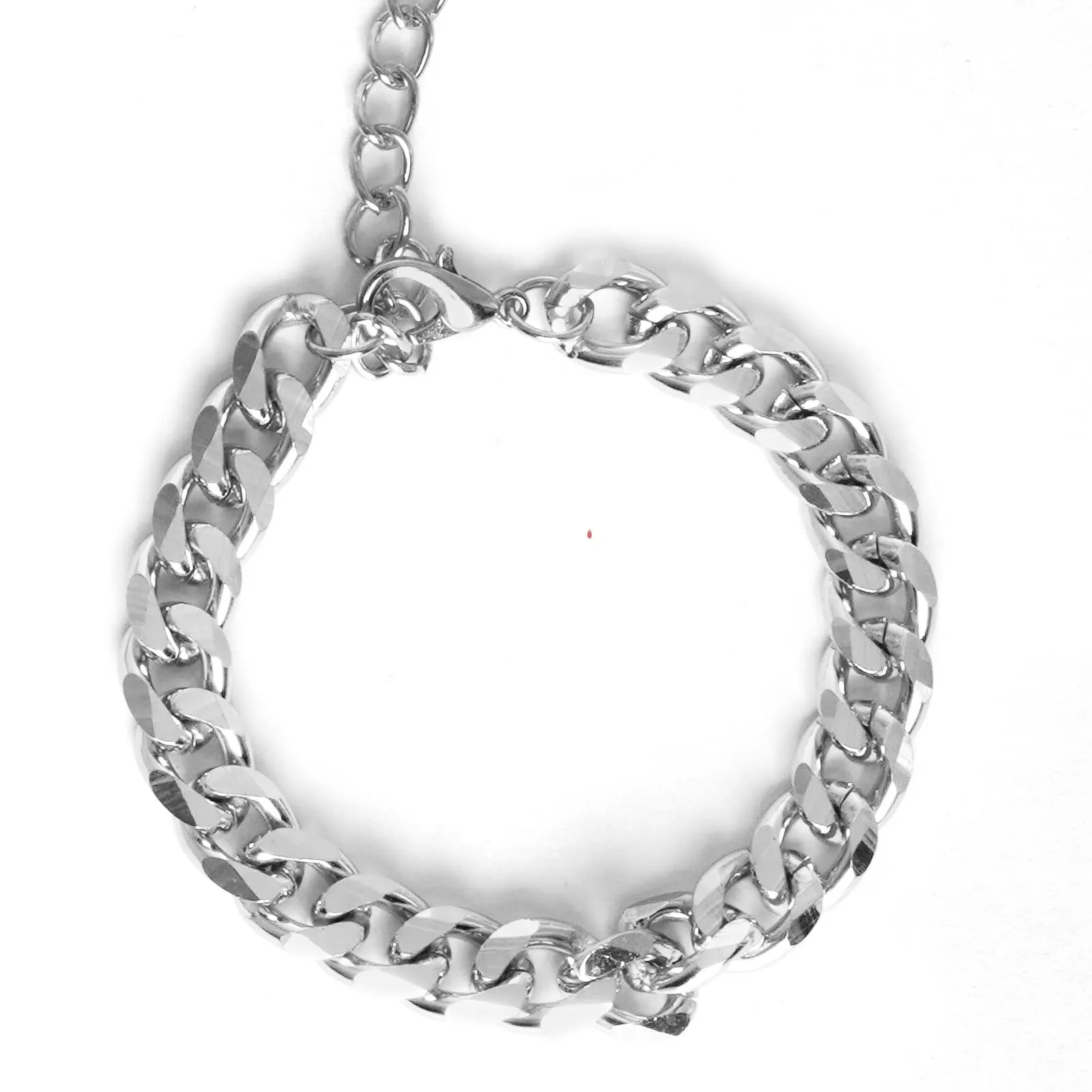 Silver Chunky Chain Link Set of 3 Bracelets