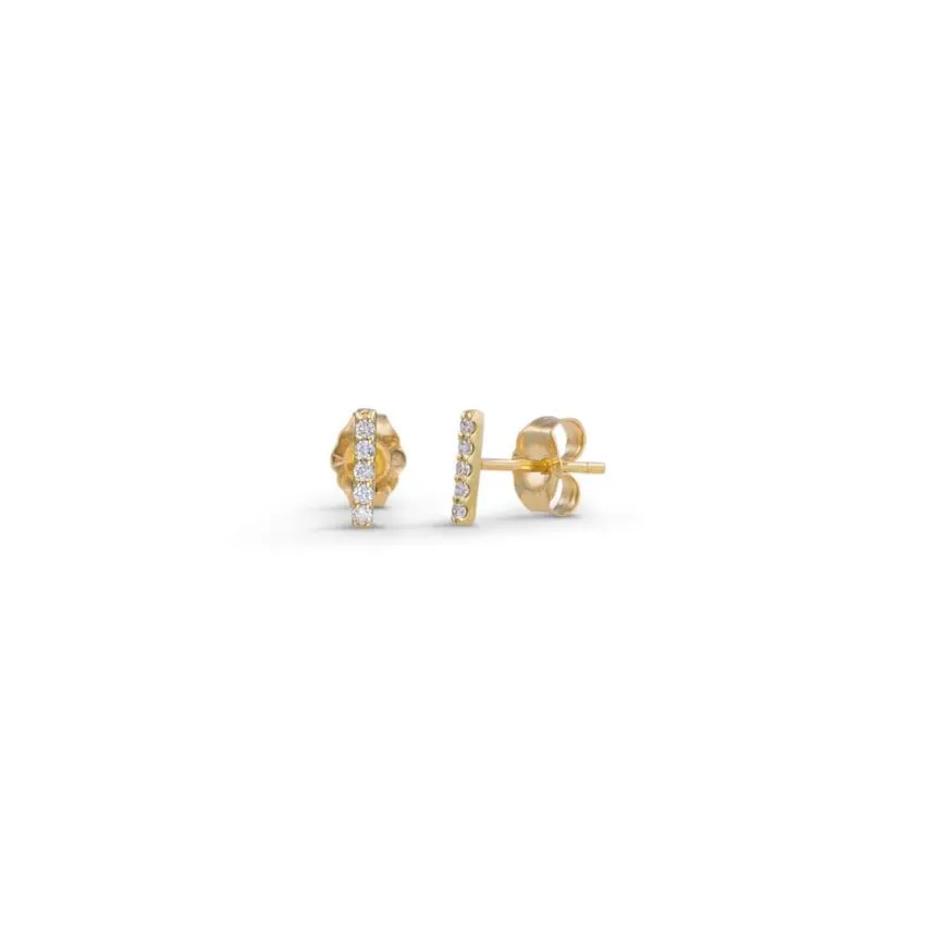 Small Diamond Bar Earrings