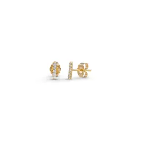 Small Diamond Bar Earrings