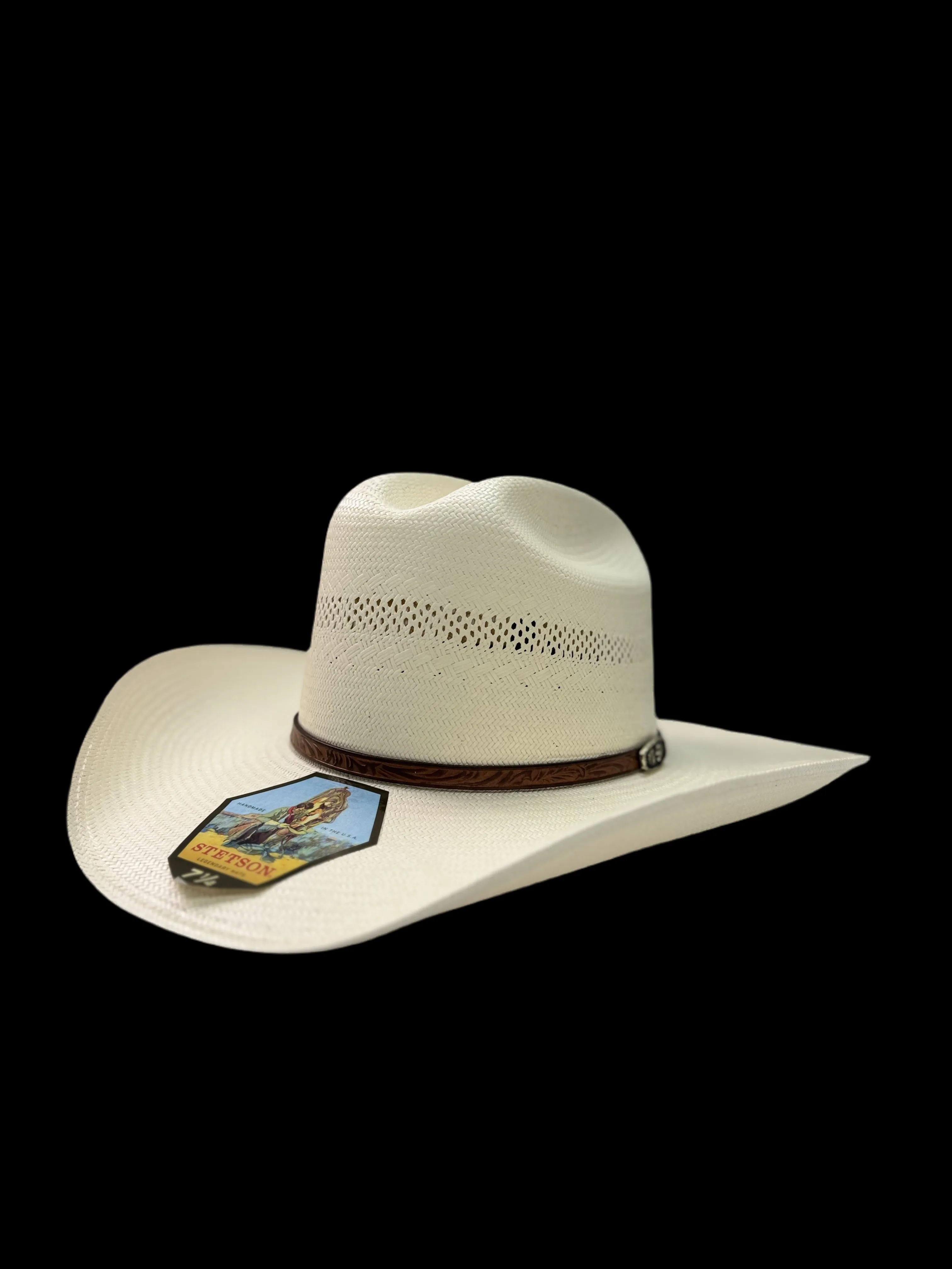 Stetson Unisex Cowboy Cowgirl 100X Ranch Straw Vented Hat