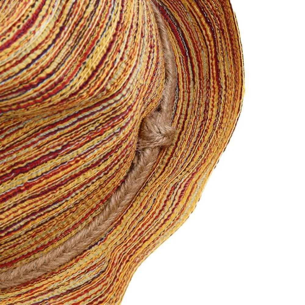 Straw Hat for Women Beach Hats Summer Sun Panama Wide Brim Floppy Fedora Cap UPF50 