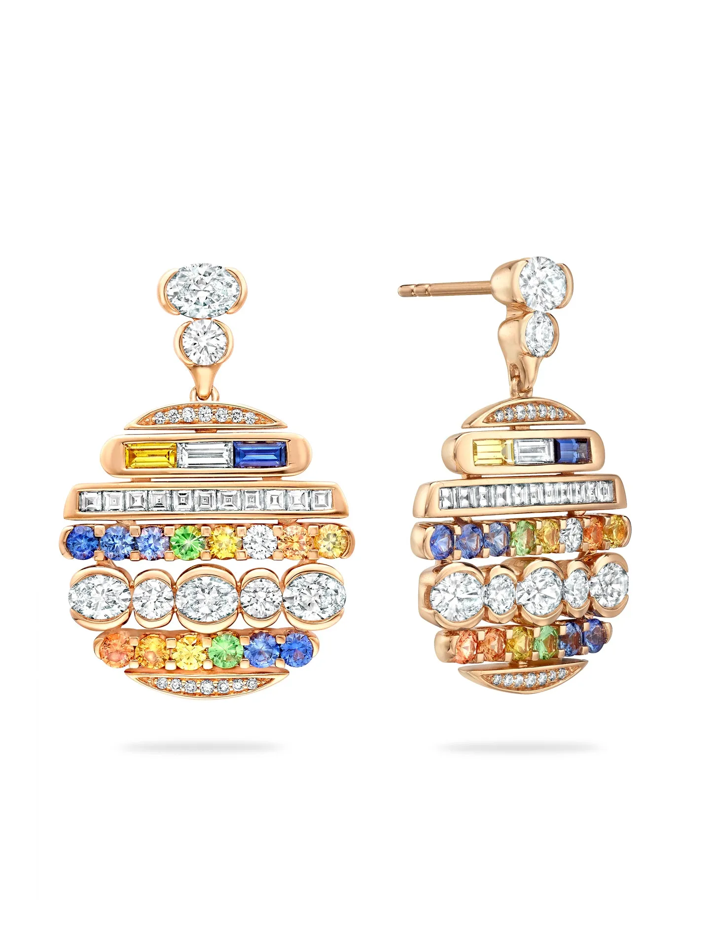 The Boodles National Gallery Collection - Play of Light Rose Gold Drop Earrings