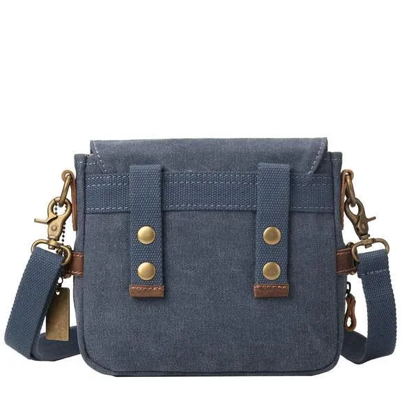 Troop London Organic Cotton Across Body Small Travel Bag | Blue