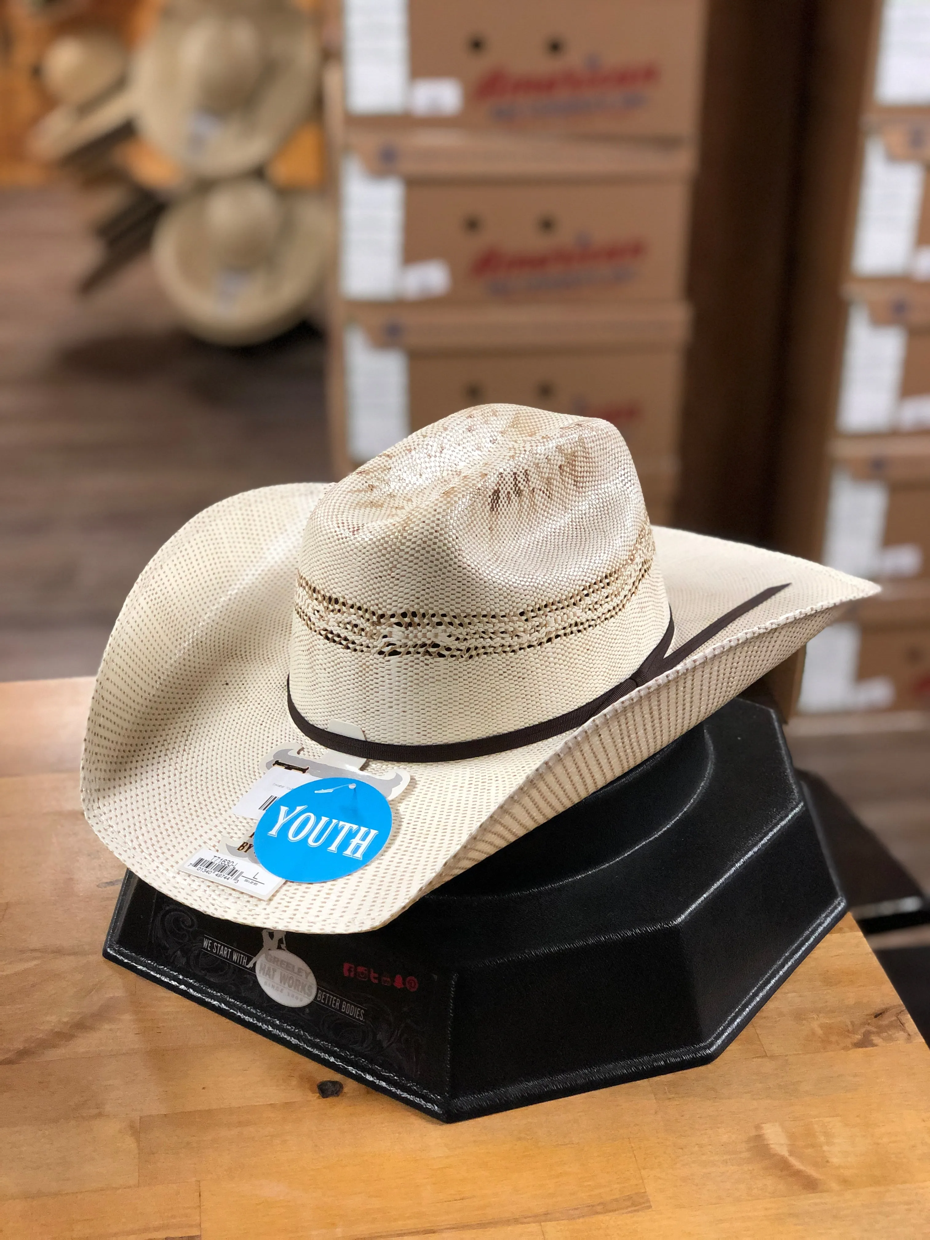 Twister | Youth Cattlemans Bangora Straw Hat