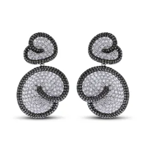 Whirls of Love Diamond Earrings (17.49 ct Diamonds) in Gold