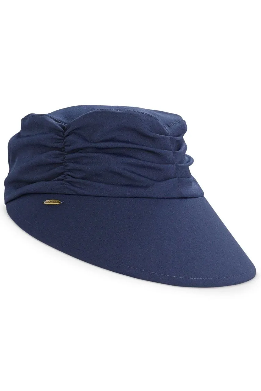 Women's Aquacade Swim Visor  |  Navy