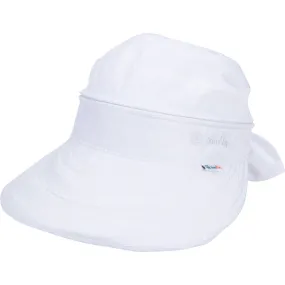 Women's Zip Off Adjustable Sun Visor   Sun Hat - White