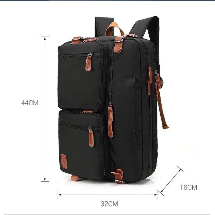 Woosir Dual-Use Canvas Laptop Backpack Briefcase