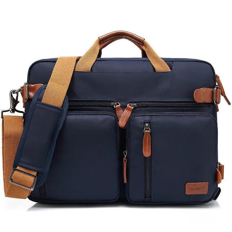 Woosir Dual-Use Canvas Laptop Backpack Briefcase