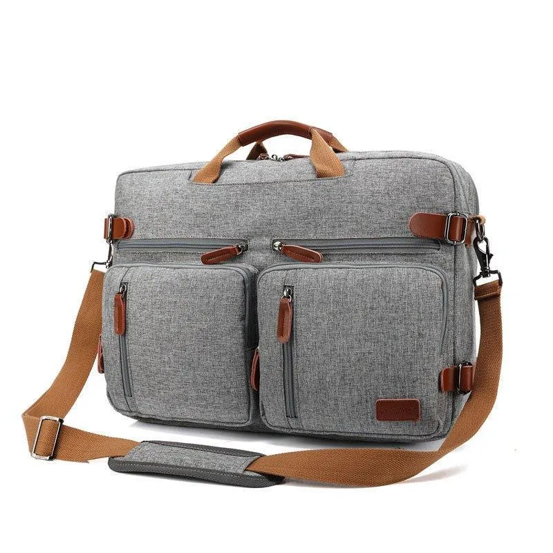 Woosir Dual-Use Canvas Laptop Backpack Briefcase